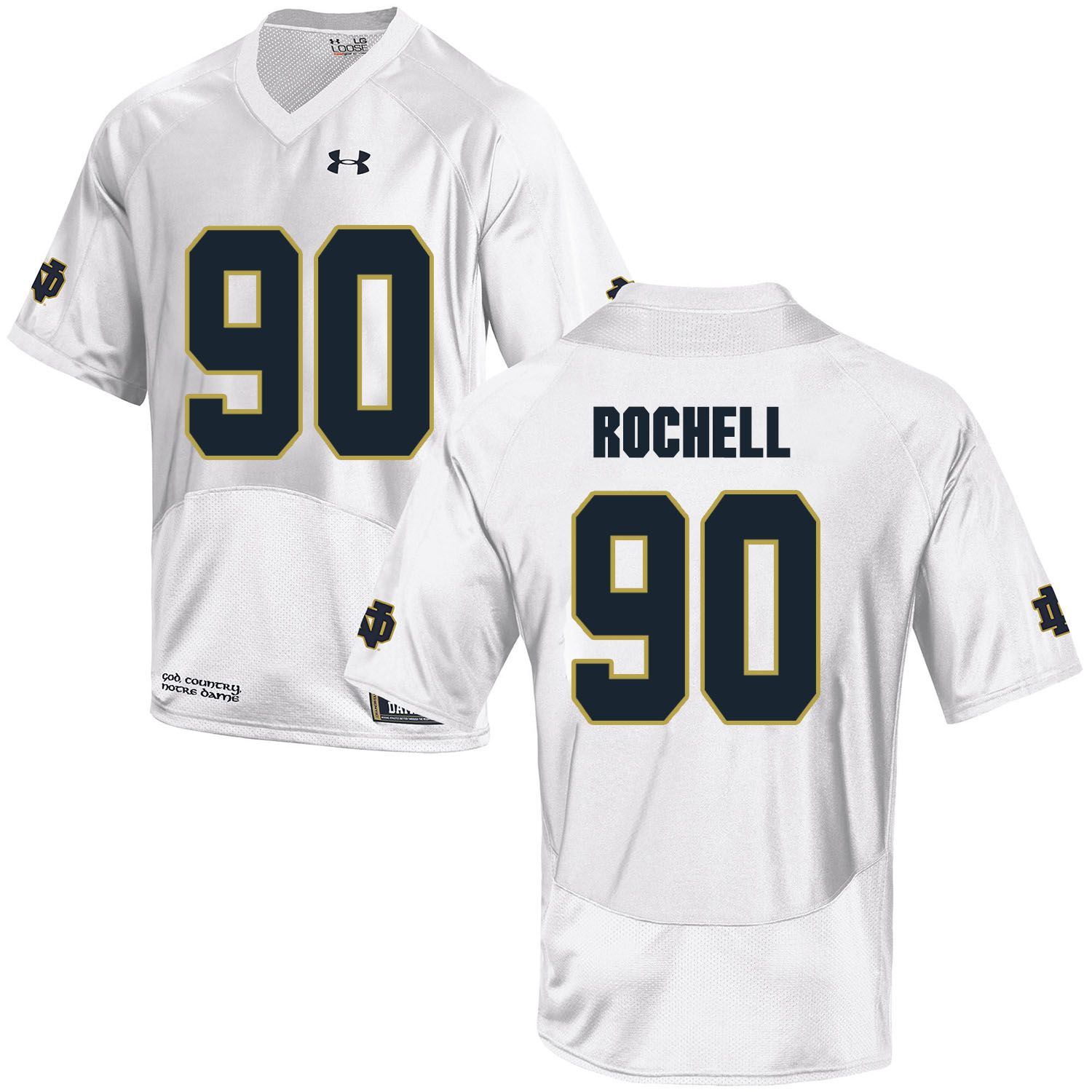 Men Norte Dame Fighting Irish #90 Rochell White Customized NCAA Jerseys